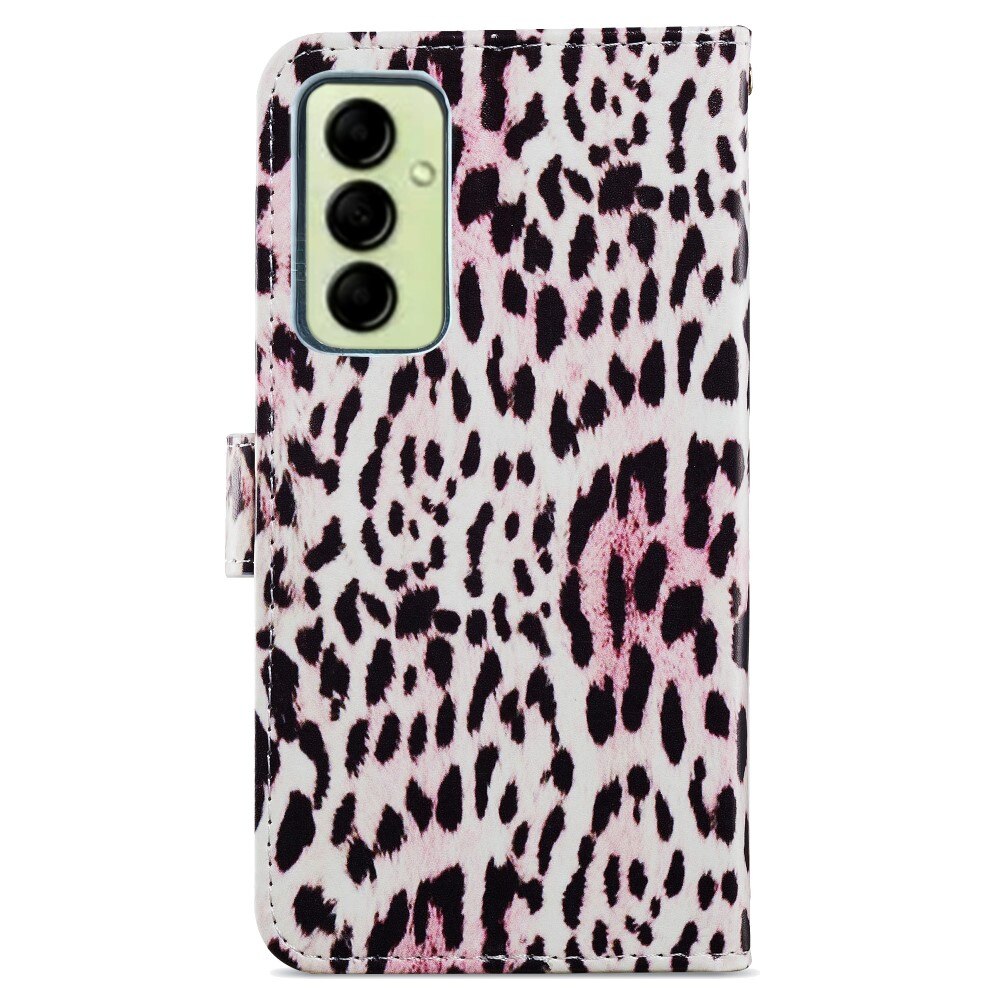 Mobilveske Samsung Galaxy A14 rosa leopard