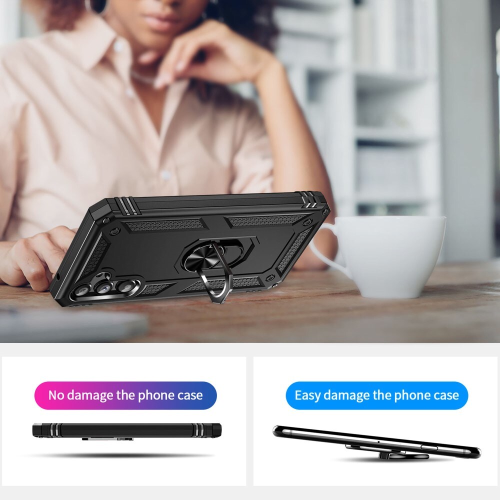 Hybriddeksel Tech Ring Samsung Galaxy A34 svart