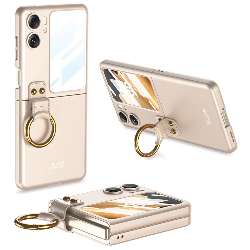 Oppo Find N2 Flip Deksel ringholder champagnegull