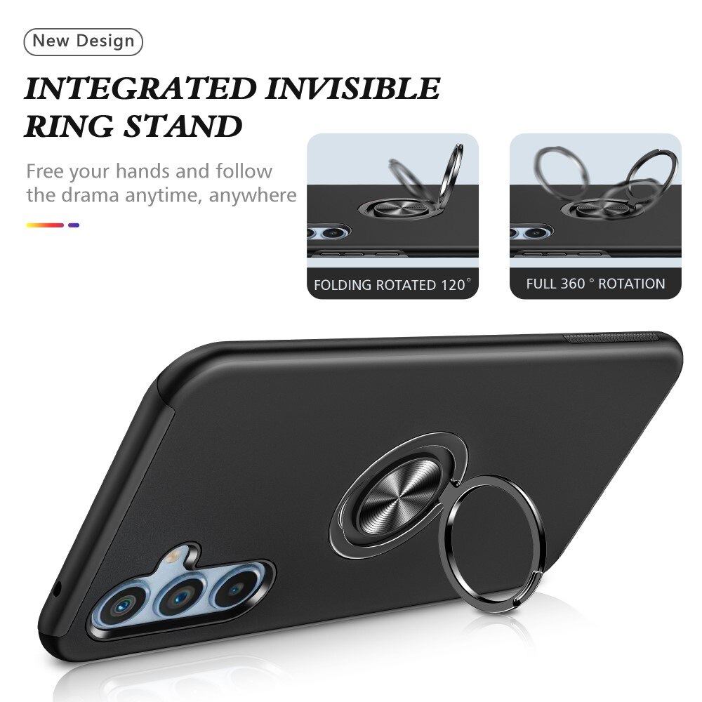 TPU Deksel Finger Ring Kickstand Samsung Galaxy A54 svart