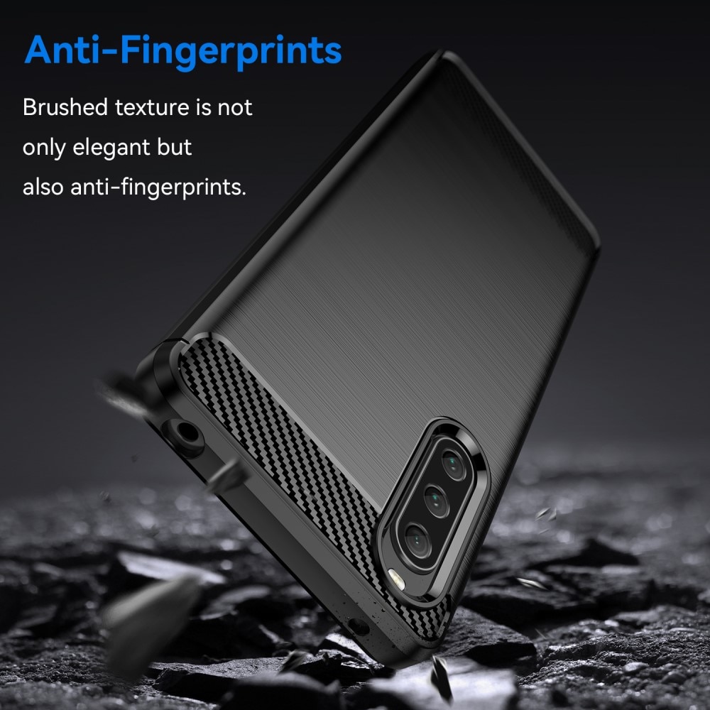Sony Xperia 10 V Deksel TPU Brushed Black