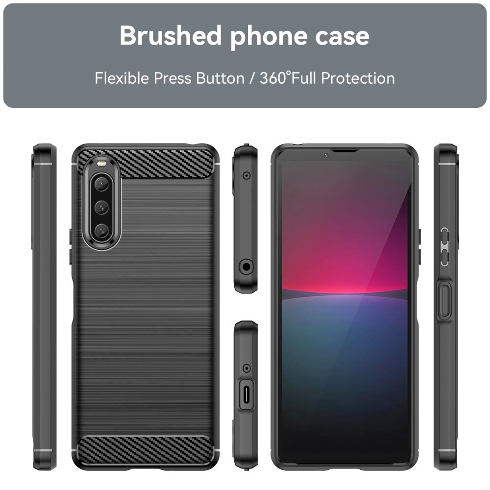 Sony Xperia 10 V Deksel TPU Brushed Black