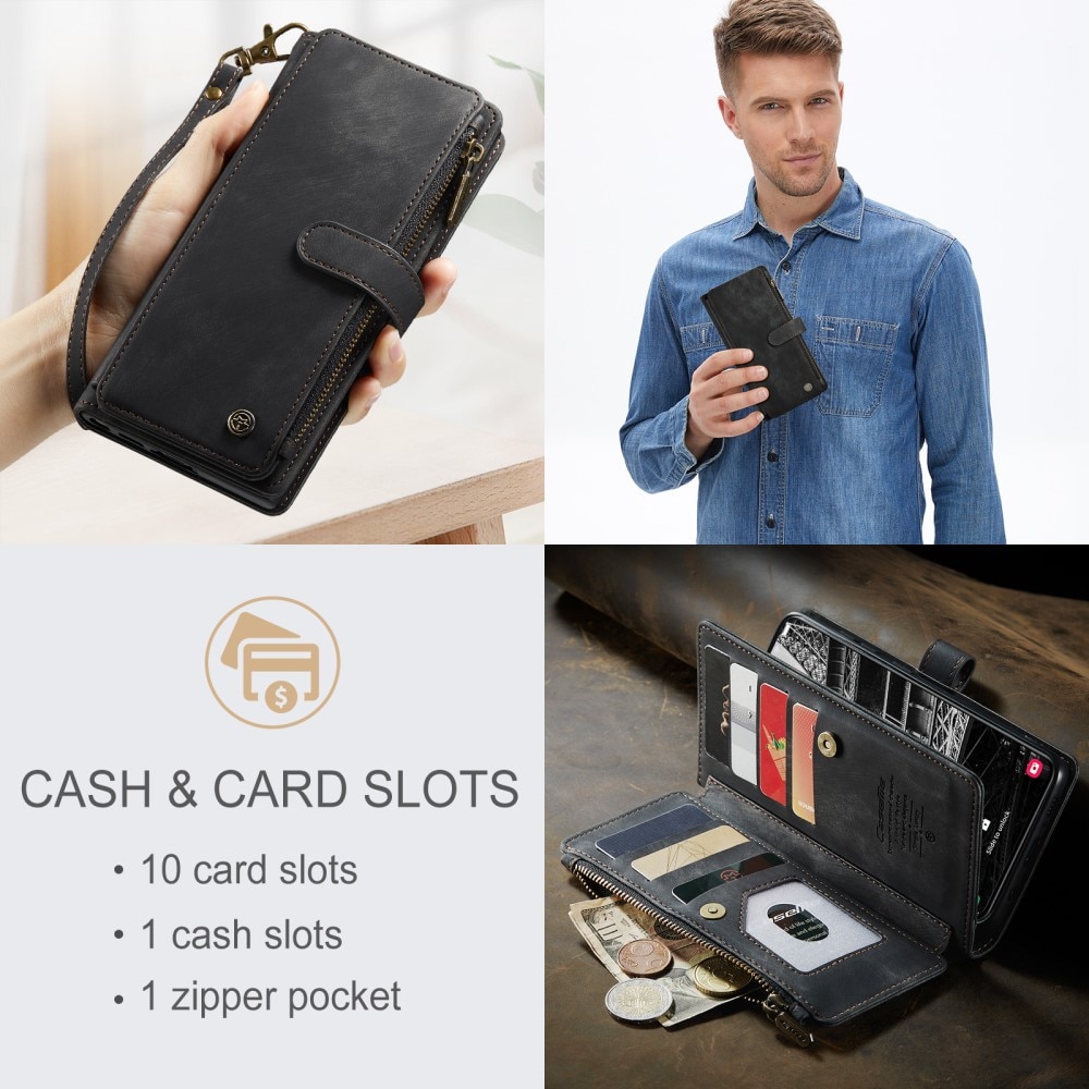 Zipper Wallet Samsung Galaxy S23 Svart