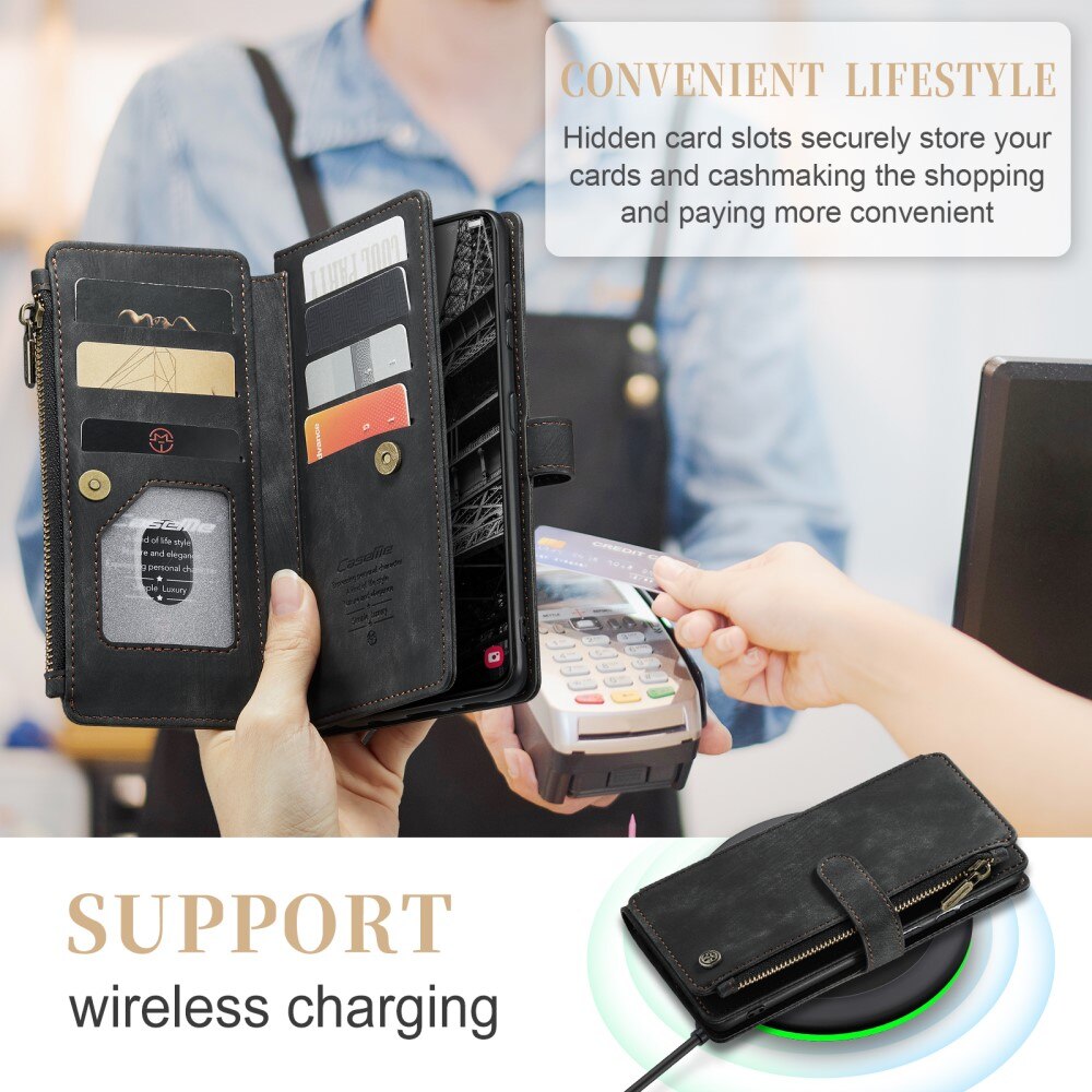 Zipper Wallet Samsung Galaxy S23 Plus Svart