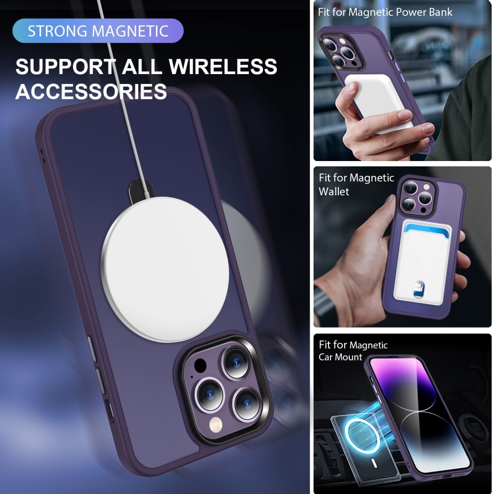 Hybriddeksel MagSafe Ring iPhone 13 Pro Lilla