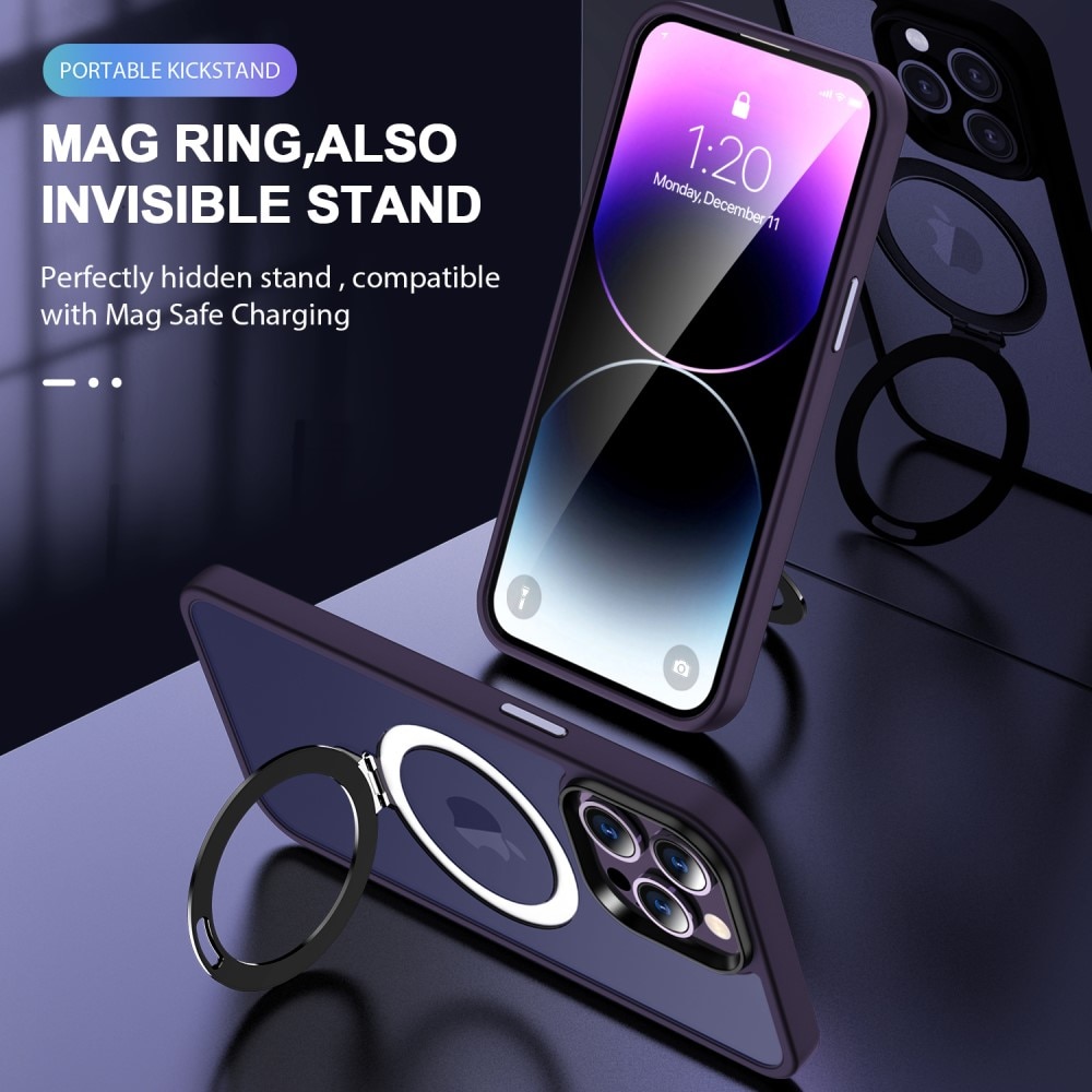 Hybriddeksel MagSafe Ring iPhone 13 Pro lilla