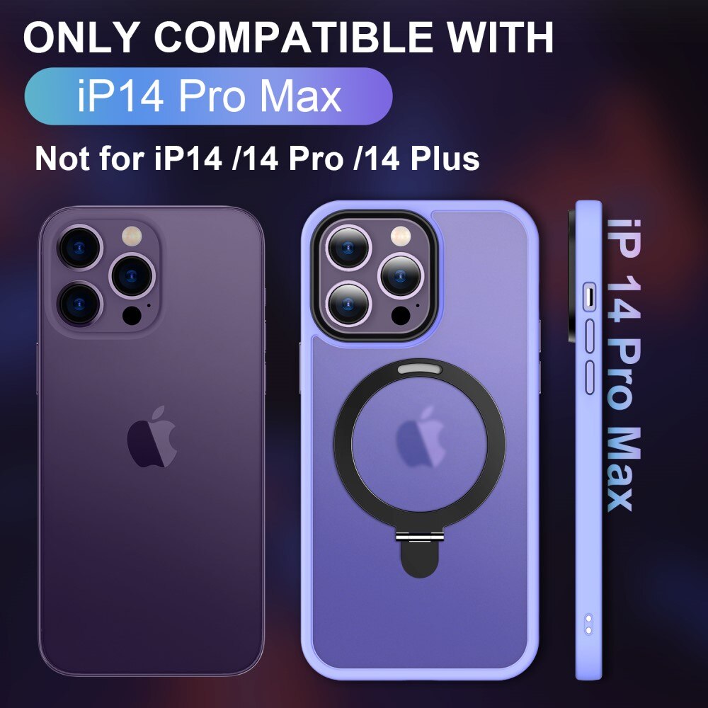 Hybriddeksel MagSafe Ring iPhone 14 Pro Max Lilla