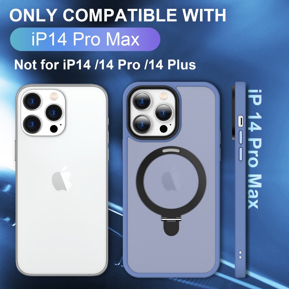 Hybriddeksel MagSafe Ring iPhone 14 Pro Blå