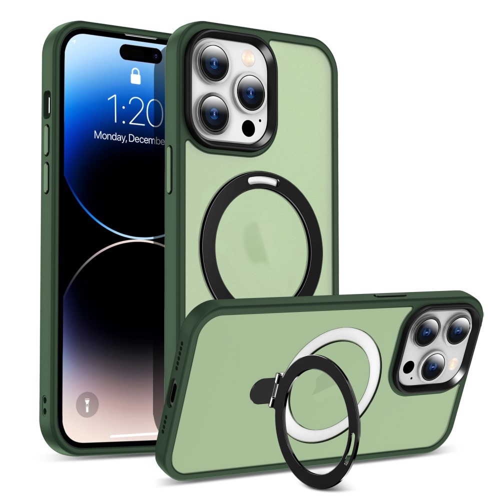 Hybriddeksel MagSafe Ring iPhone 14 Pro grønn