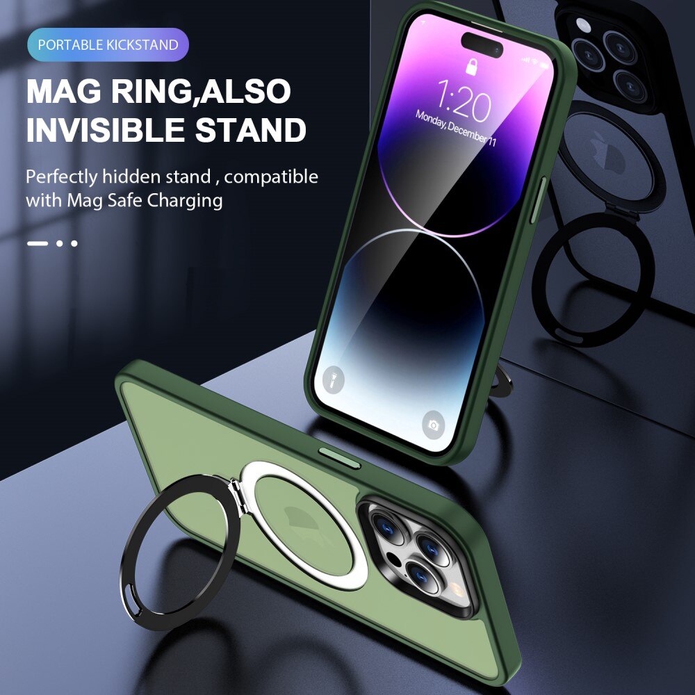 Hybriddeksel MagSafe Ring iPhone 14 Pro Grønn