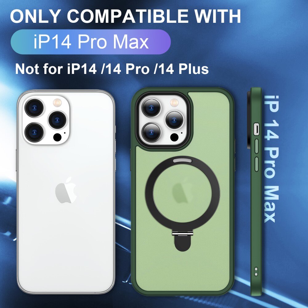 Hybriddeksel MagSafe Ring iPhone 14 Pro Grønn