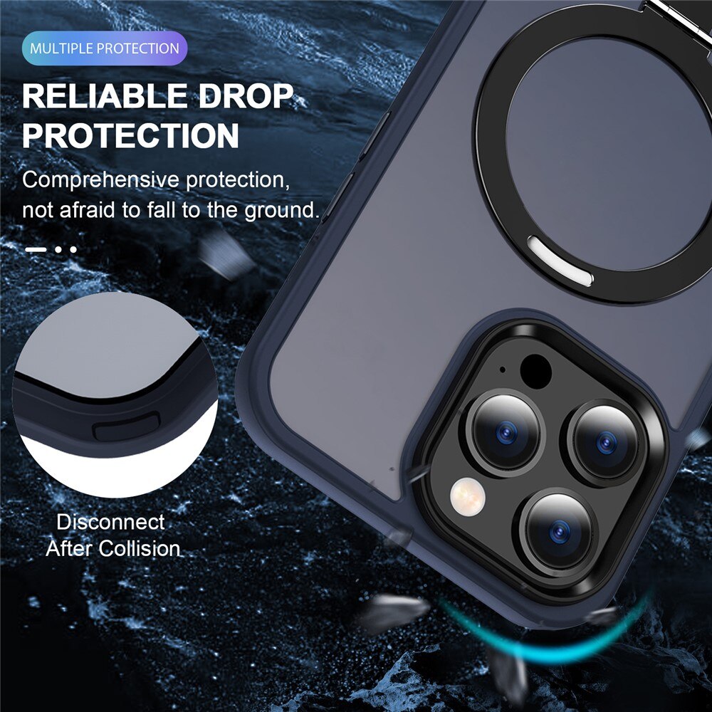 Hybriddeksel Magnetic Ring iPhone 15 Pro Max Blå
