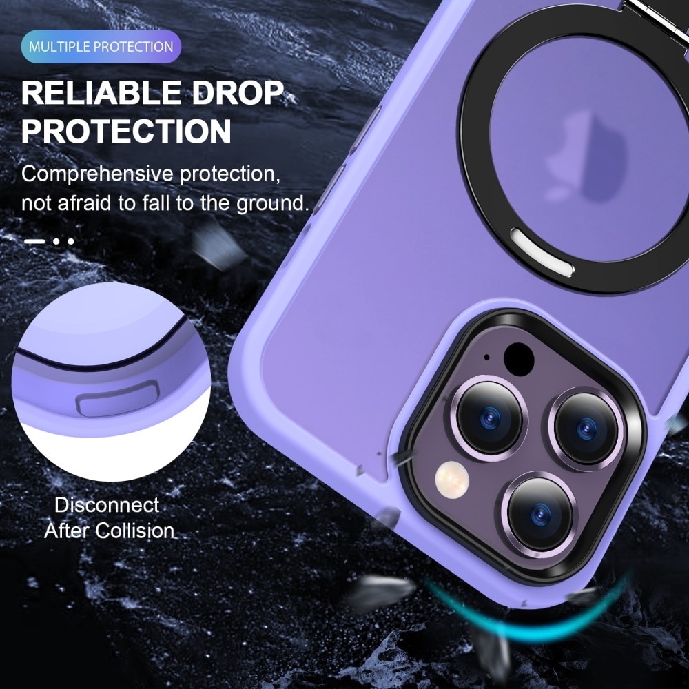 Hybriddeksel MagSafe Ring iPhone 14 Pro lavendel