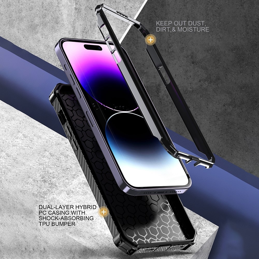 Hybriddeksel Tech MagSafe Ring iPhone 14 Pro Max svart