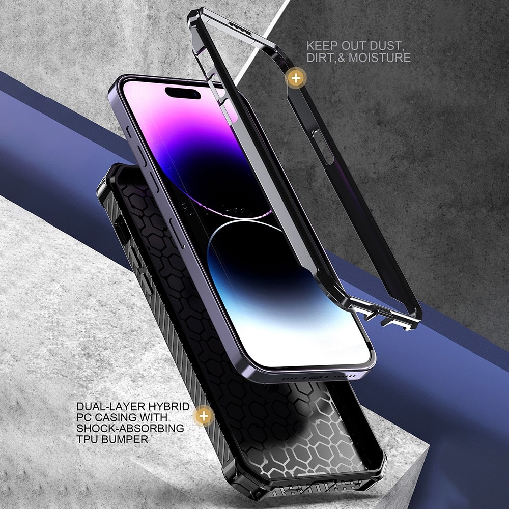 Hybriddeksel Tech MagSafe Ring iPhone 14 Pro svart