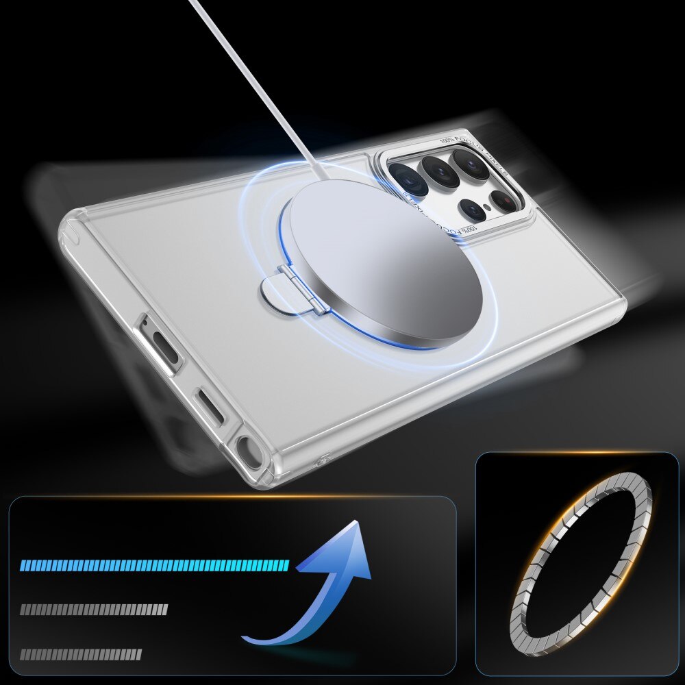 Hybriddeksel MagSafe Ring Samsung Galaxy S23 Ultra gjennomsiktig