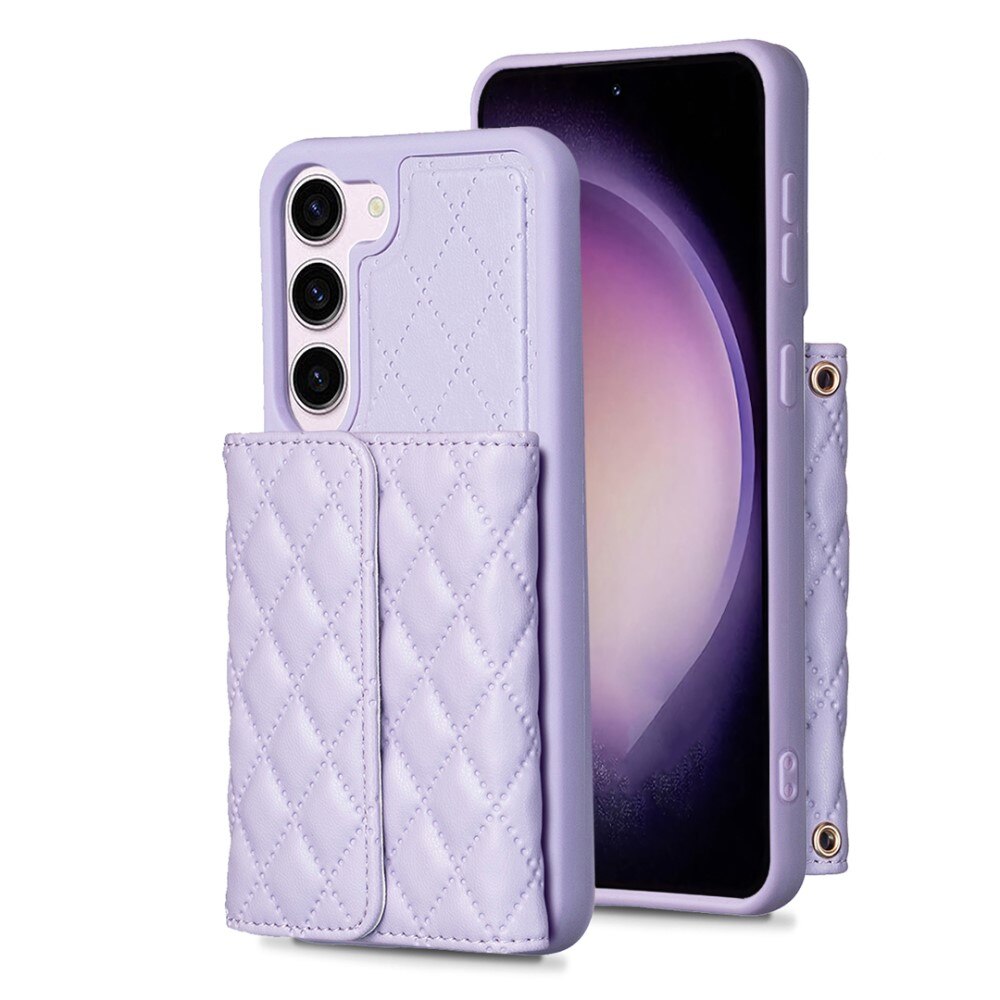 Lommebokdeksel Quilted med sidelomme Samsung Galaxy S23 lilla