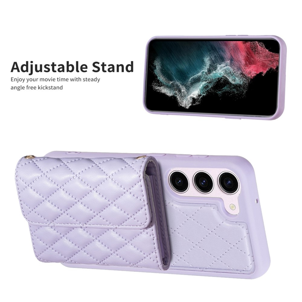 Lommebokdeksel Quilted med sidelomme Samsung Galaxy S23 lilla