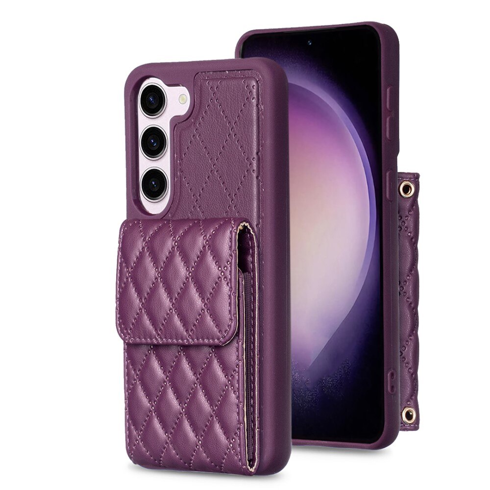 Lommebokdeksel Quilted Samsung Galaxy S23 burgunder