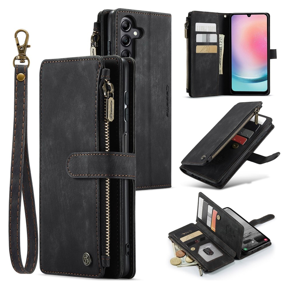 Zipper Wallet Samsung Galaxy A24 svart