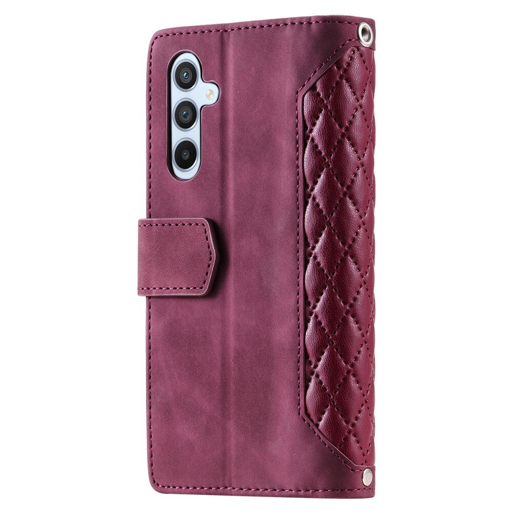 Lommebokveske Samsung Galaxy A54 Quilted rød