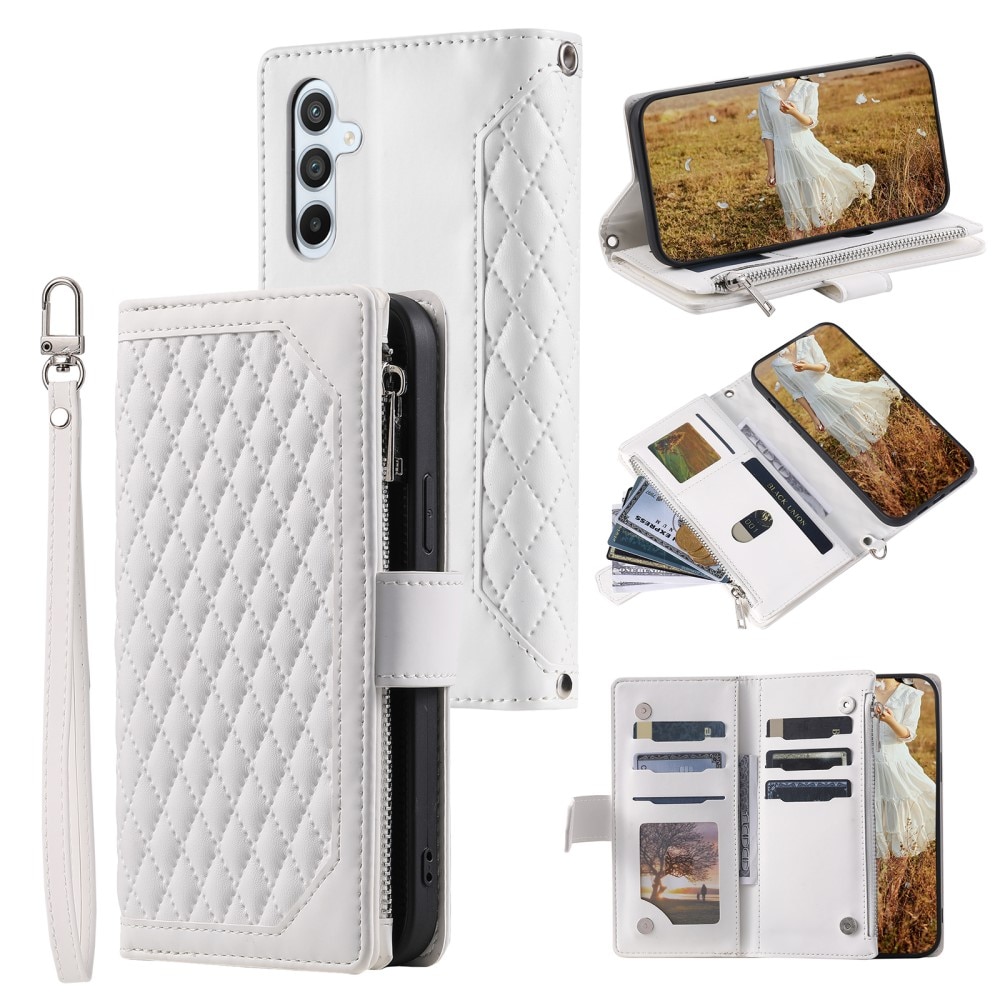 Lommebokveske Samsung Galaxy A54 Quilted Hvit