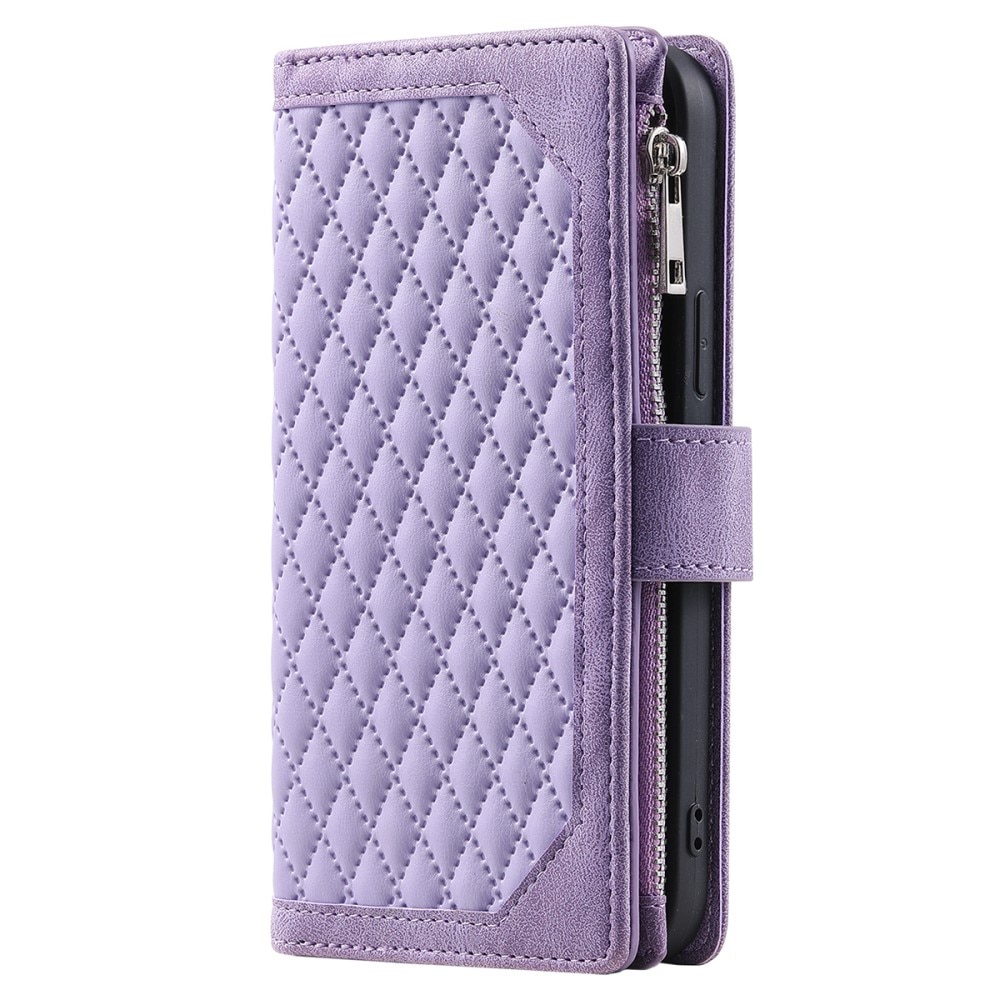 Lommebokveske Samsung Galaxy A54 Quilted lilla