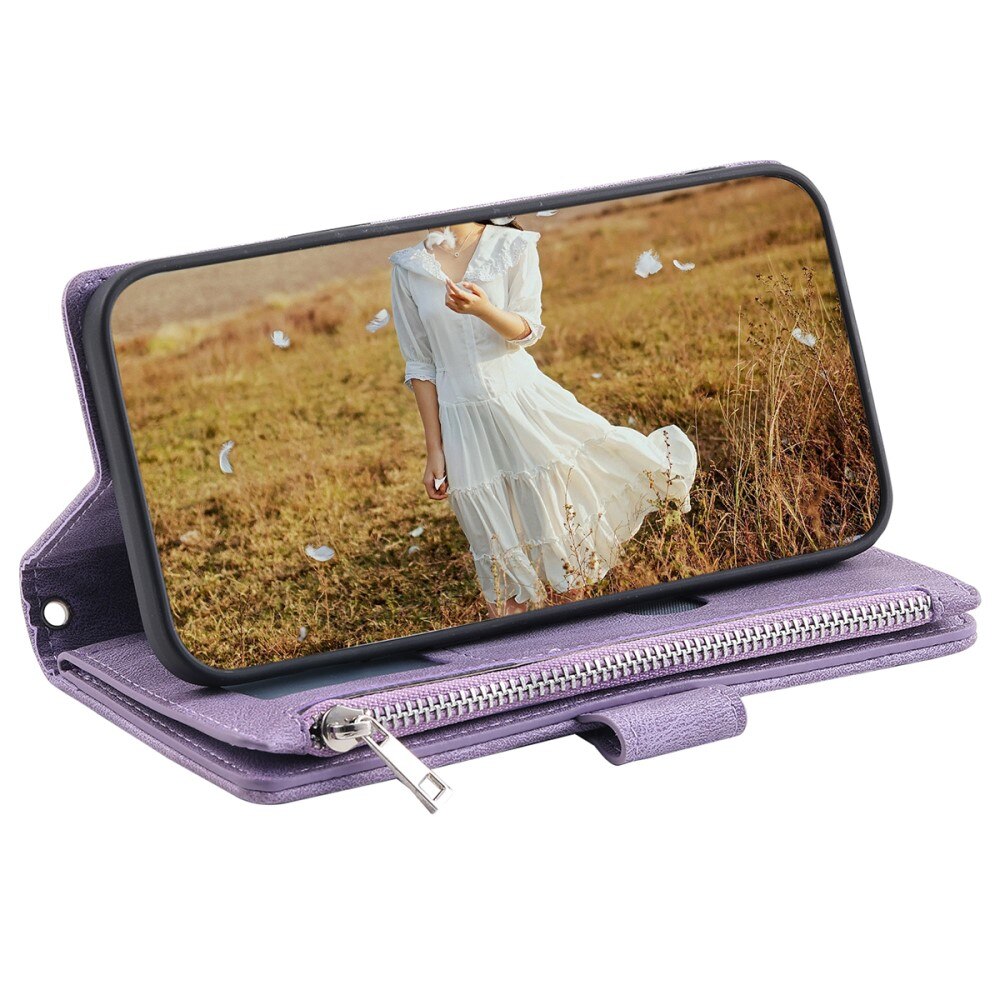 Lommebokveske Samsung Galaxy A14 Quilted Lilla