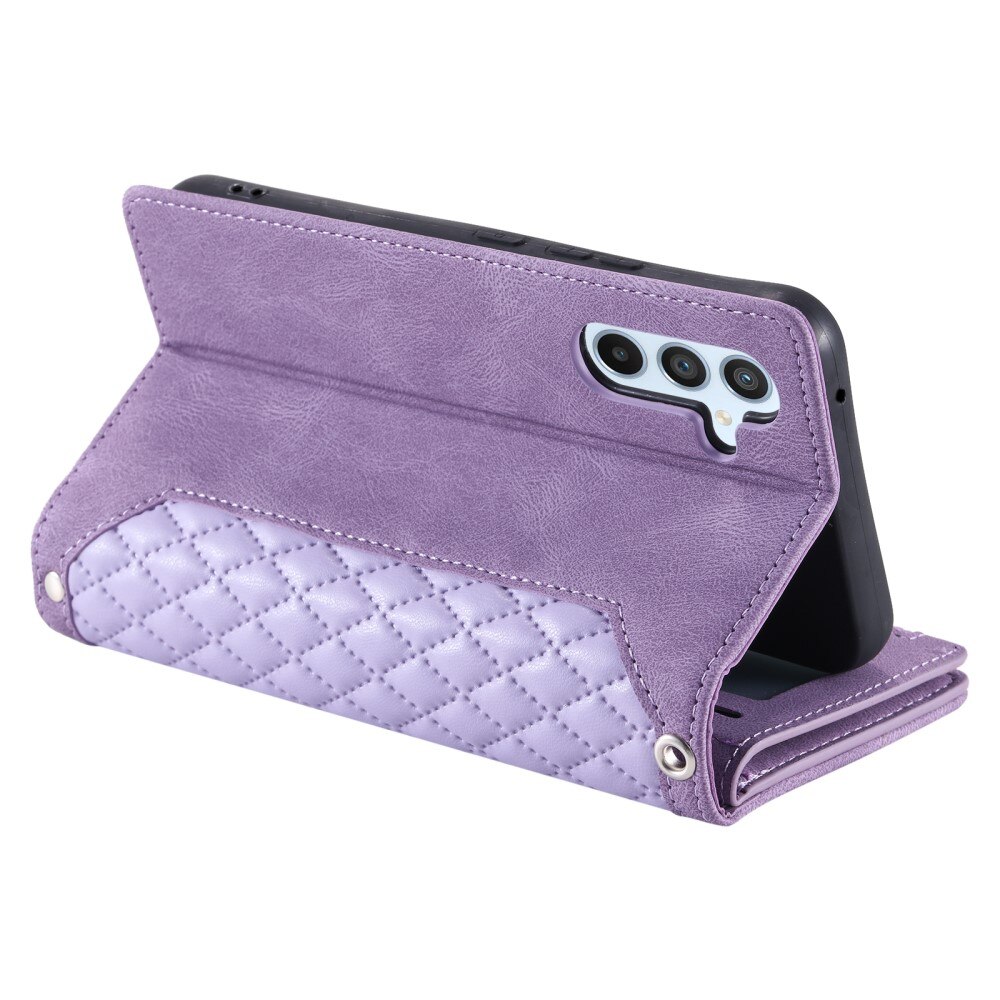 Lommebokveske Samsung Galaxy A14 Quilted Lilla