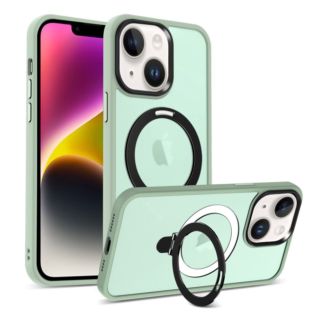 Hybriddeksel Magnetic Ring iPhone 13 Grønn