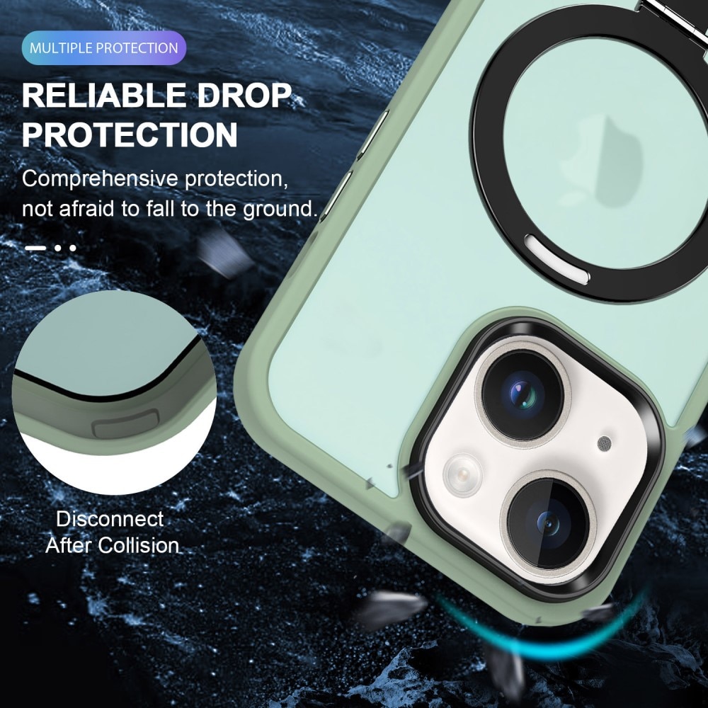 Hybriddeksel Magnetic Ring iPhone 13 Grønn