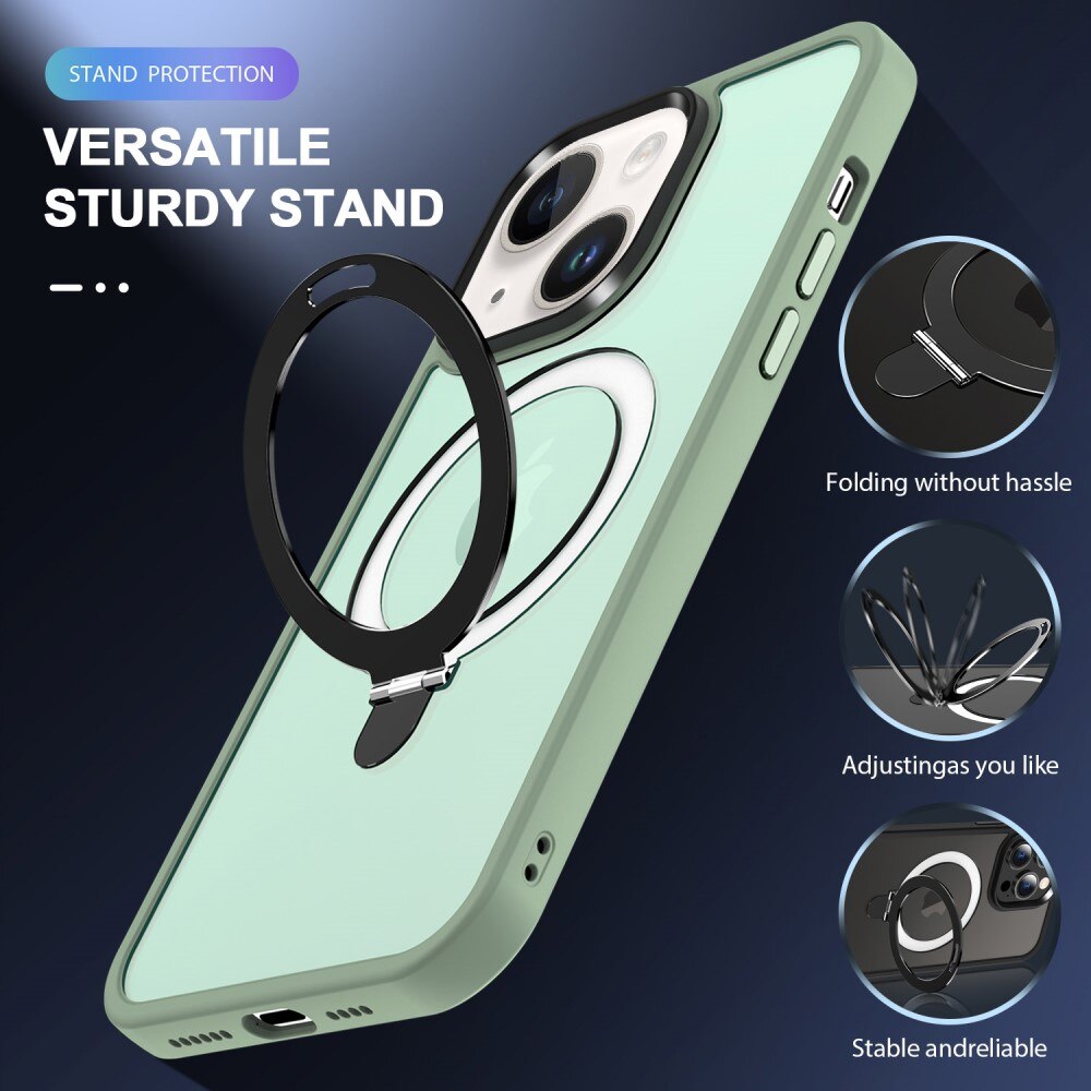 Hybriddeksel Magnetic Ring iPhone 13 Grønn