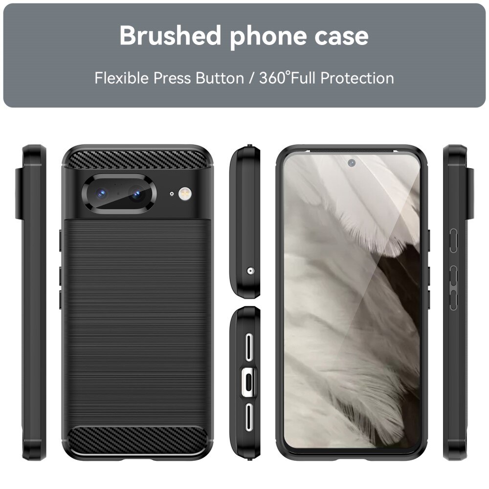 Google Pixel 8 Deksel TPU Brushed Svart
