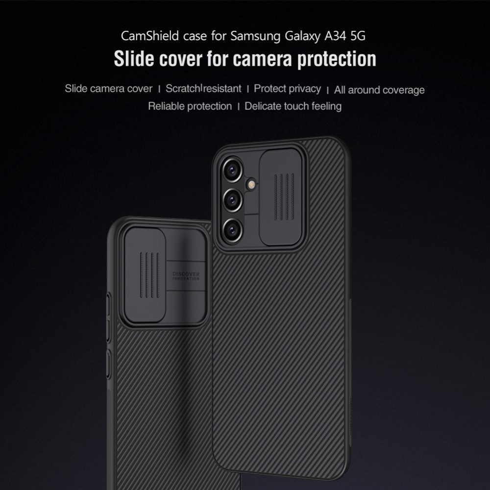 CamShield Deksel Samsung Galaxy A34 svart