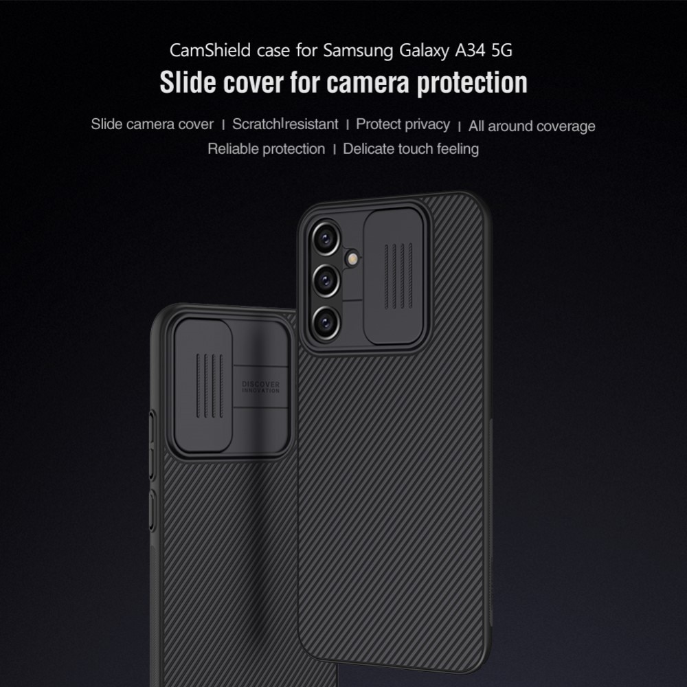 CamShield Deksel Samsung Galaxy A34 Svart