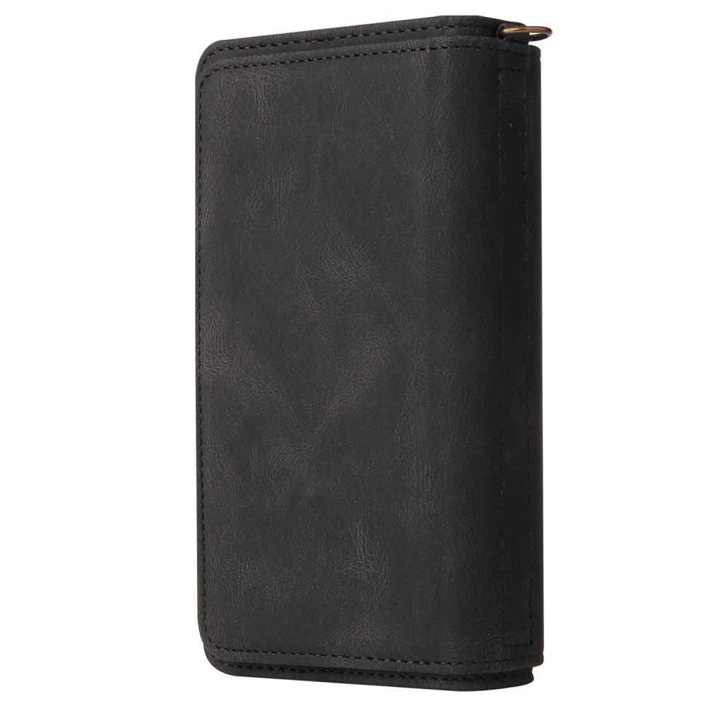 Leather Multi-Wallet Motorola Moto G53 svart