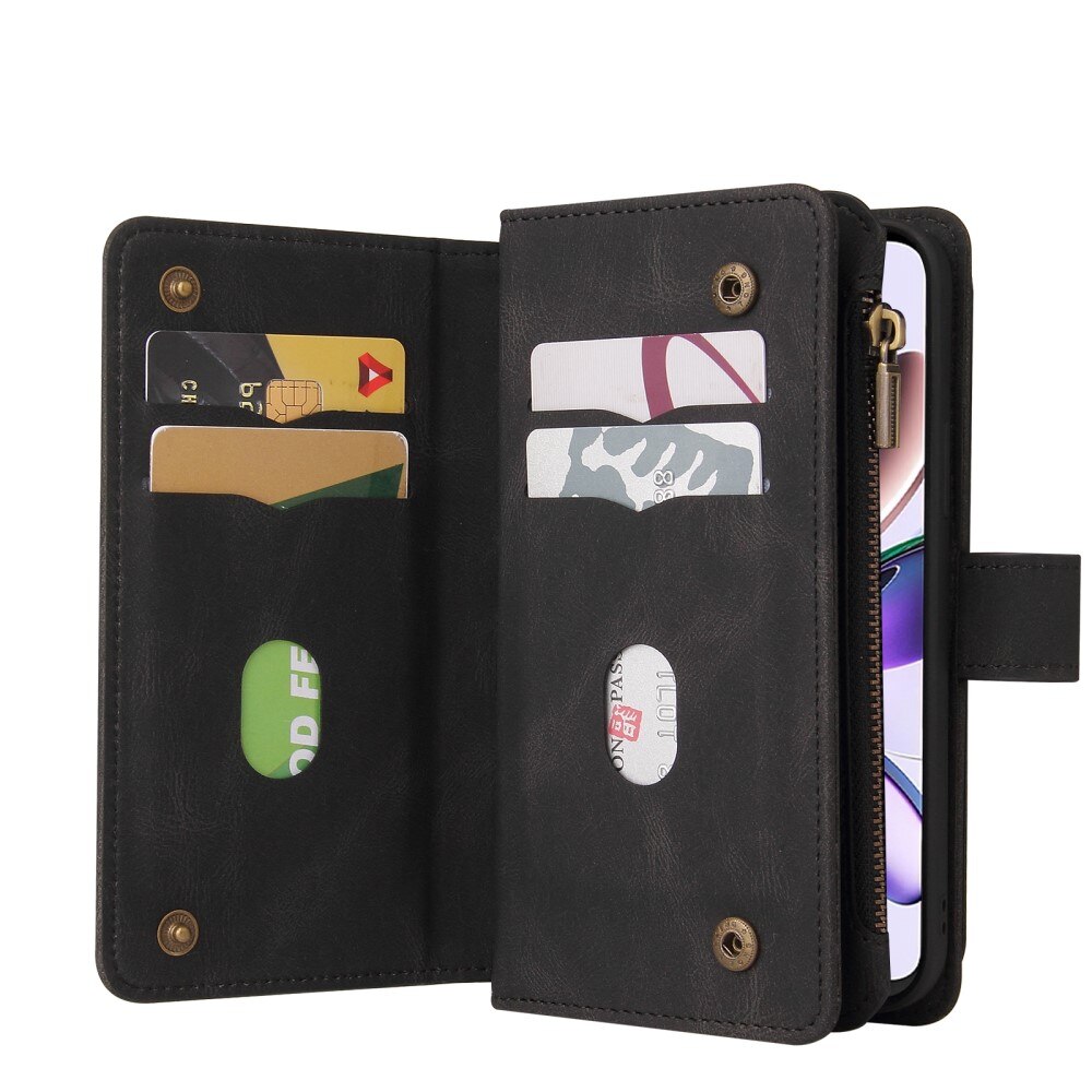 Leather Multi-Wallet Motorola Moto G23 svart