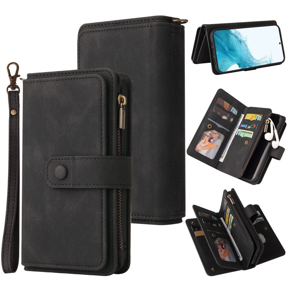 Leather Multi-Wallet Samsung Galaxy A54 svart