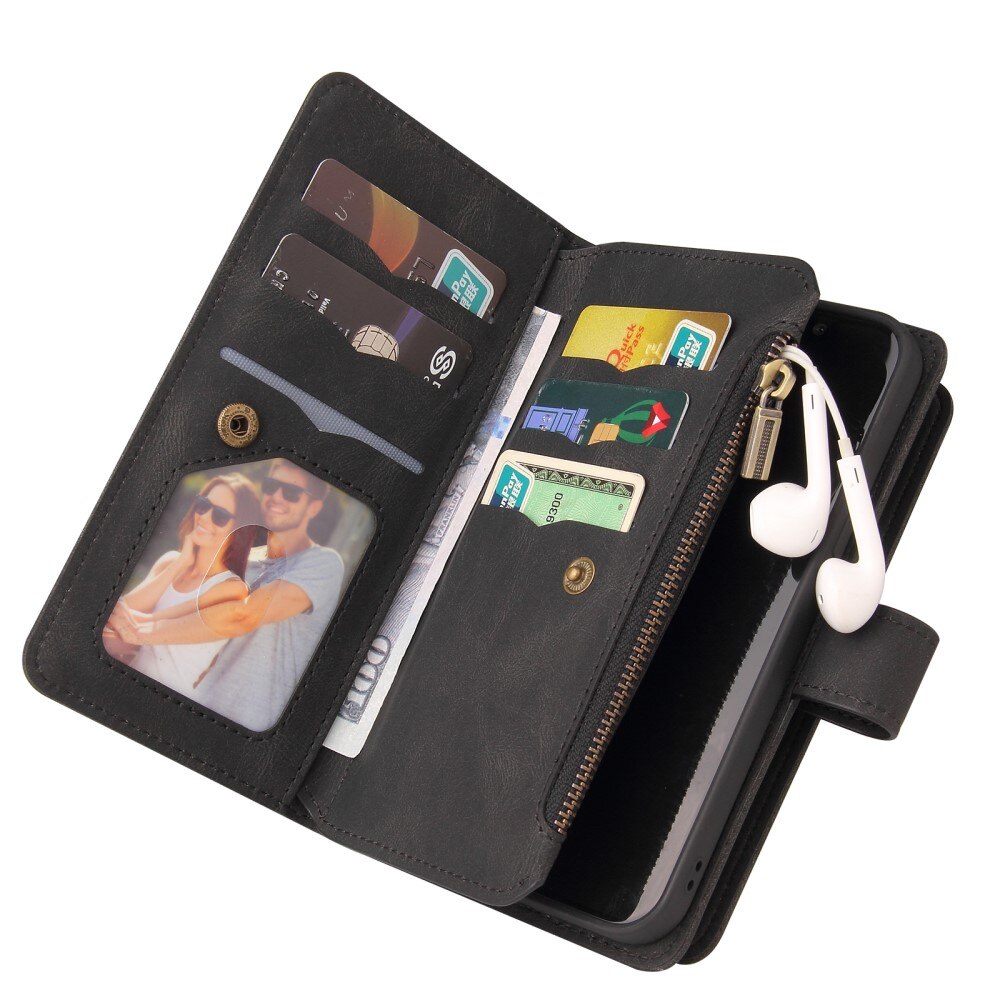 Leather Multi-Wallet Samsung Galaxy A54 svart