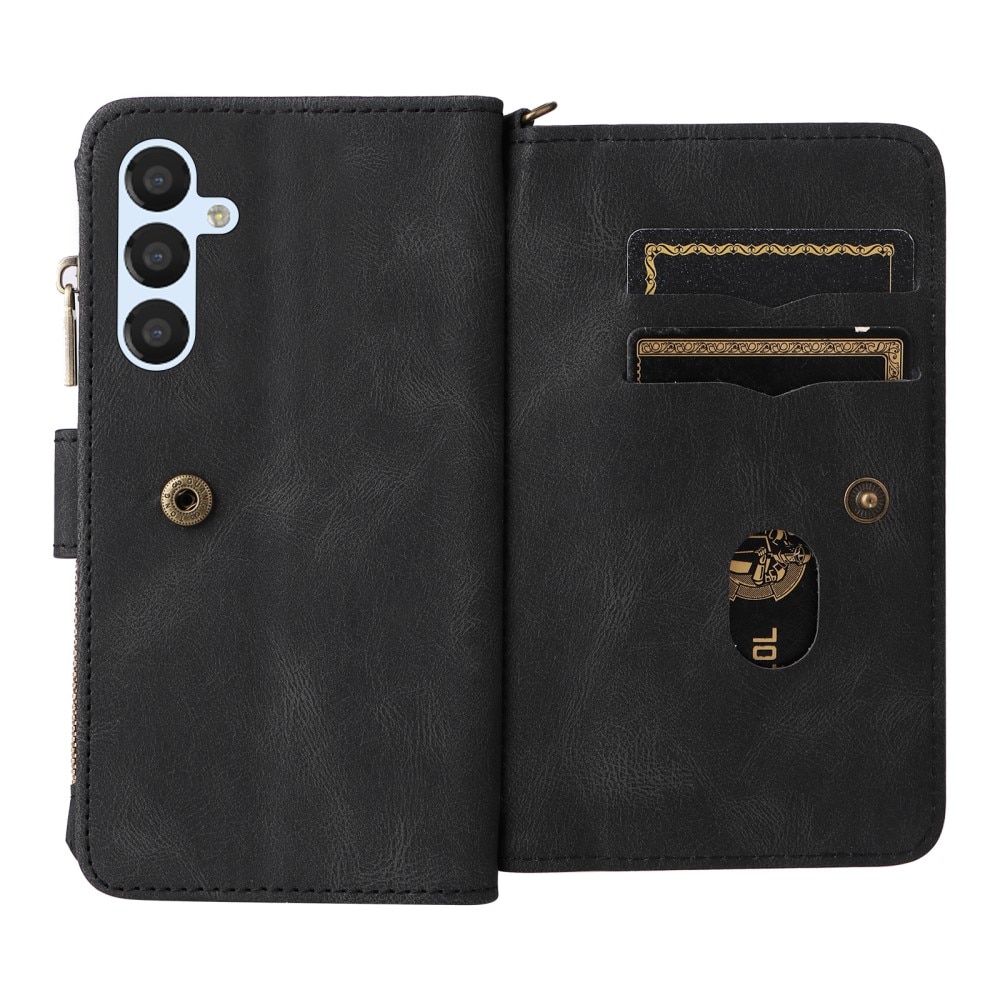 Leather Multi-Wallet Samsung Galaxy A54 svart