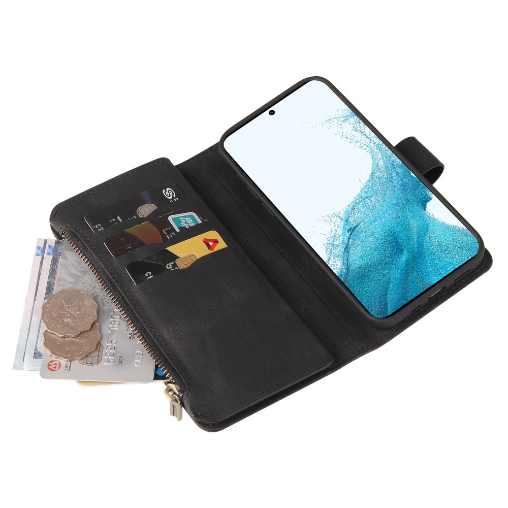 Leather Multi-Wallet Samsung Galaxy A54 svart