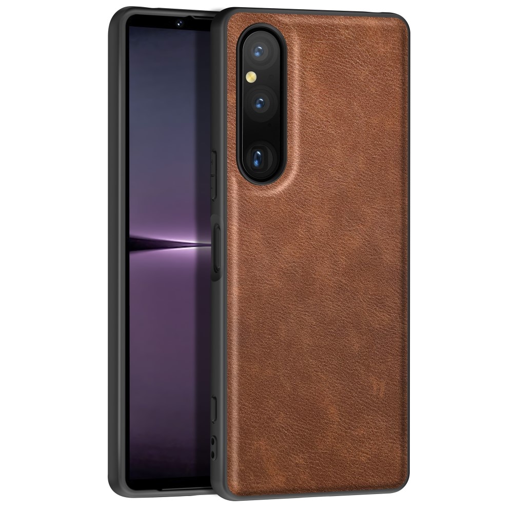 Lærdeksel Sony Xperia 1 V brun