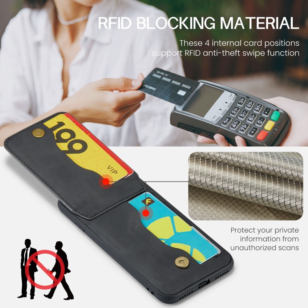 Multi-slot RFID blocking Deksel iPhone 11 svart