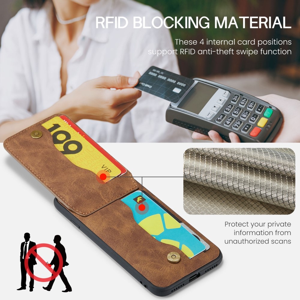 Multi-slot RFID blocking Deksel iPhone 11 brun