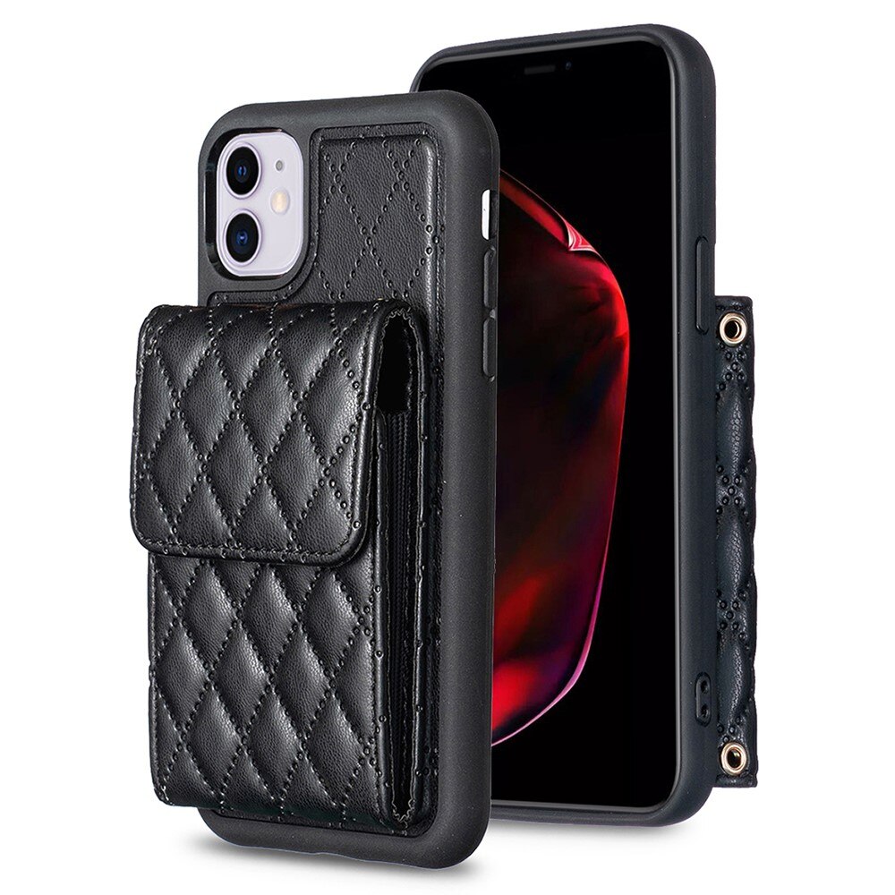 Lommebokdeksel Quilted iPhone 11 svart