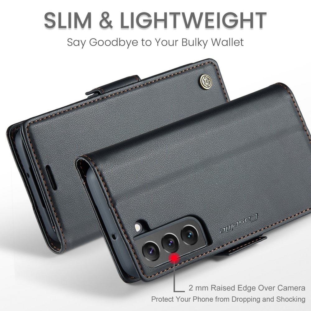 RFID blocking Slim Lommebokveske Samsung Galaxy S22 svart