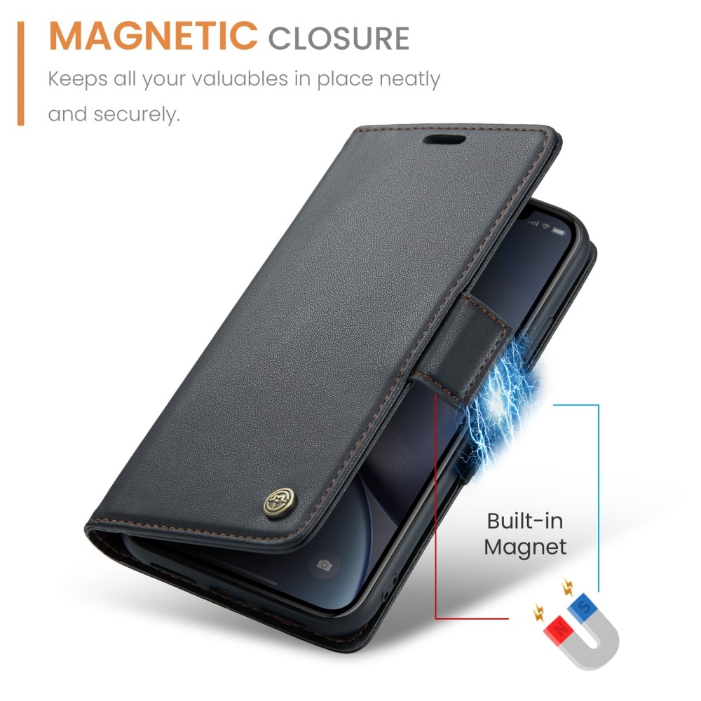 RFID blocking Slim Lommebokveske iPhone XR svart