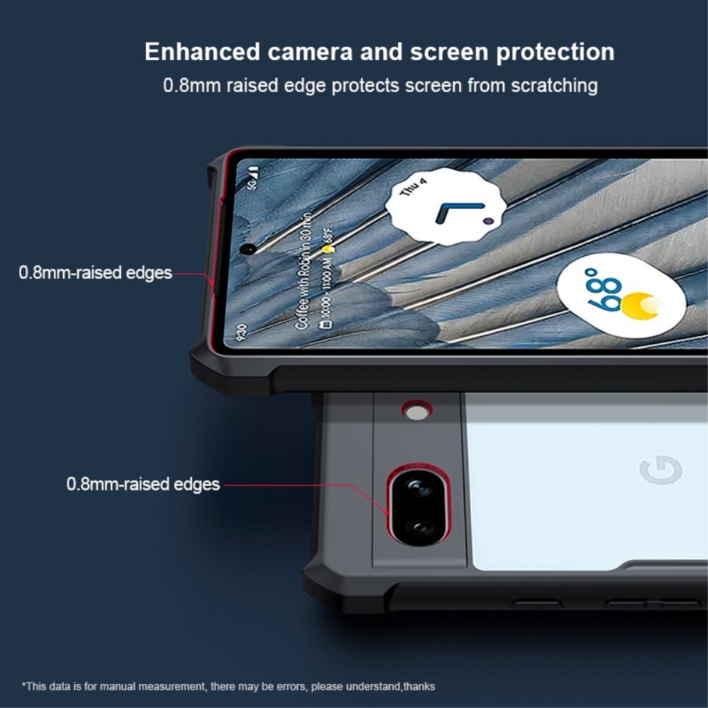 Hybriddeksel Bumper Google Pixel 7a svart