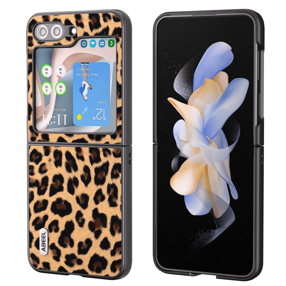 Lærdeksel Samsung Galaxy Z Flip 5 leopard