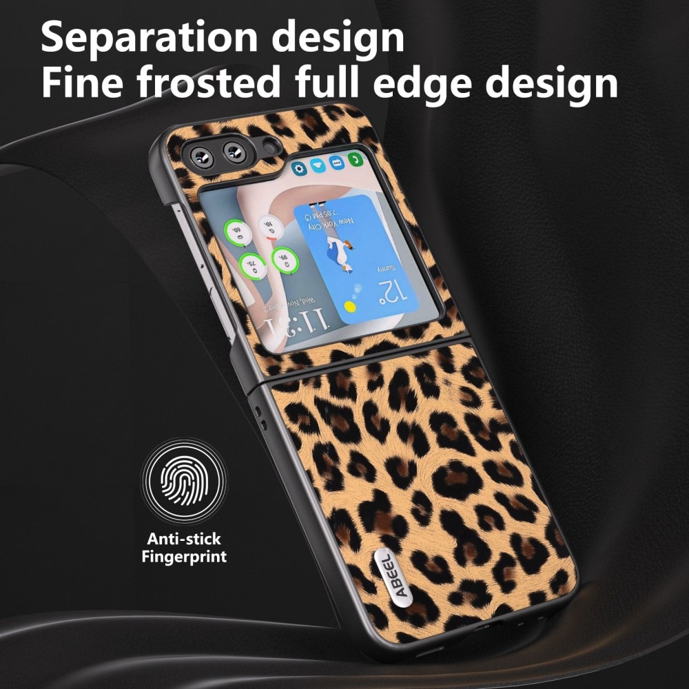 Lærdeksel Samsung Galaxy Z Flip 5 leopard
